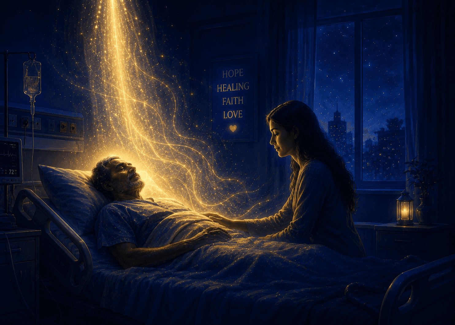 A compassionate moment of care — hope, healing, faith and love